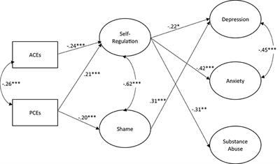 Self-Regulation and Shame as Mediators Between Childhood Experiences and Young Adult Health